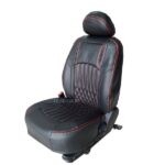 روکش صندلی تمام چرم کوروش پلاس مشکی دوخت قرمز - Image 2