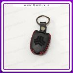 کاور سوییچ سایپا مدل چرمی طرح مشکی دوخت قرمز - Image 2