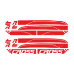 برچسب بدنه کوییک  مدل کراس قرمز