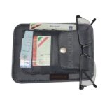 جا عينکی و جا کارتی چرمی افتابگیر خودرو