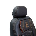 روکش صندلی تمام چرم کینگ مدل موناکو ست مشکی دوخت مارون - Image 2