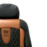 روکش صندلی تمام چرم کینگ مدل توکیو ست مشکی نوار مارون - Image 2