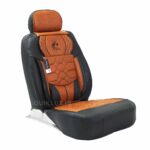 روکش صندلی تمام چرم کینگ مدل موناکو ست مشکی مارون