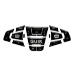 ماکت کلید های کروزکنترل و مدیا روی فرمان تایپ D کوییک