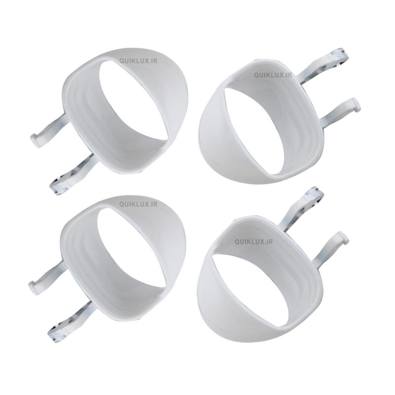 اهرم فلزی دستگیره داخلی کوییک رنگ سفید ساده مجموعه 4 عددی