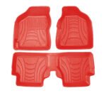 کفپوش سه بعدی ماهوت طرح چرم رنگ قرمز ساینا کوییک