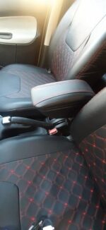 کنسول وسط چرمی مدل توکا مناسب 206_207 مشکی بادوخت قرمز - Image 6