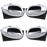 ست کامل دستگیره داخلی 206 کرومی