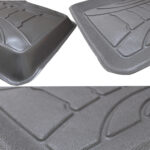 کفپوش سه بعدی ماهوت طرح چرم رنگ طوسی ساینا کوییک - Image 5