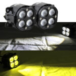 چراغ مه شکن چهار لنز دورنگ سفید-زرد csp کوییک ساینا شاهین اطلس