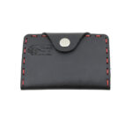 جاکارتی چرمی مشکی دوخت قرمز