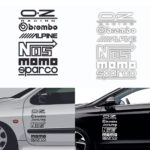 برچسب بدنه خودرو طرح لوگو روی درب