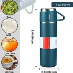فلاسک مدل 3 کاپ VACUUM گنجایش 0.5 لیتر به همراه لیوان مجموعه 3 عددی - Image 8