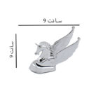 آرم اسب تک شاخ کروم - Image 2