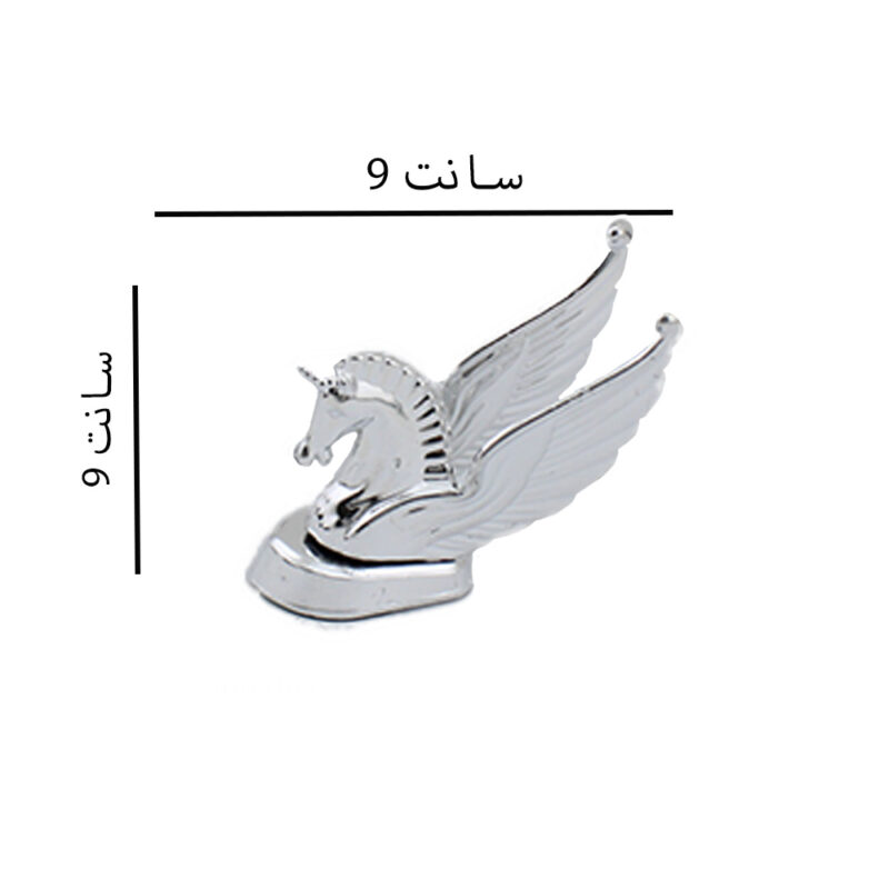 آرم اسب تک شاخ کروم - Image 2