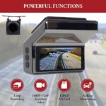 دوربین ثبت وقایع خودرو display مدل Q8 دو دوربین - Image 4