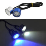 چراغ فلاشر دو تیکه گرد - آبی سفید