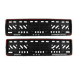 قاب پلاک خودرو ساده مشکی - Image 3