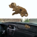 عروسک روی داشبورد  سگ ماک سر متحرک  - رنگ کرم