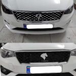 برچسب کرومی نگین توری جلو پنجره مناسب تارا V4 - Image 4