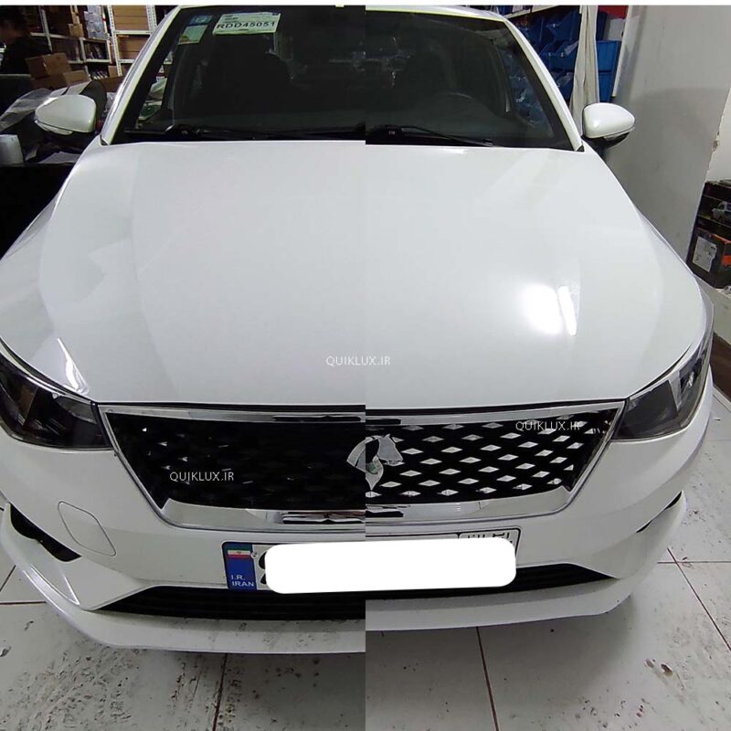 برچسب کرومی نگین توری جلو پنجره مناسب تارا V4 - Image 2