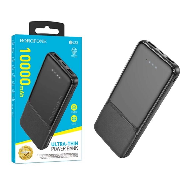 پاوربانک بروفون مدل BJ 33   ظرفیت 10000 میلی آمپر مشکی