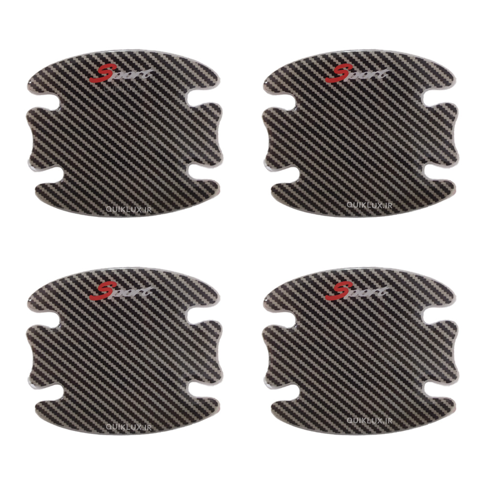 14031117159 محافظ زیر دستگیره درب مجموعه 4 عددی - کربن - Image 1