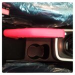 کاور ترمز دستی چرمی مدل SH26 رنگ مشکی قرمز - Image 3