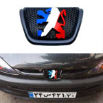 آرم جلو پنجره پژو 206 - رنگ پرچم فرانسه - Image 7