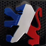 آرم جلو پنجره پژو 206 - رنگ پرچم فرانسه - Image 6