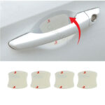 محافظ زیر دستگیره درب (سیلیکونی) رنگ شفاف طرح sport قرمز