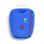 کاور سوییچ سیلیکونی (2 دکمه) آرم پژو طرح دار - آبی