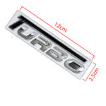 ارم فلزی توربو Turbo مشکی کروم سایز بزرگ 12cm * 2.5cm