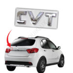 آرم پشت صندوق کوییک نوشته CVT