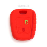 کاور سوییچ سیلیکونی (2 دکمه) آرم پژو طرح دار - قرمز