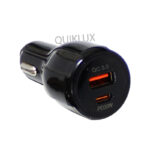 شارژر فندکی فست شارژ 48 وات USB-A و Type-C - رنگ مشکی