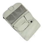 کیف چرمی نظم دهنده پشت صندلی خودرو رنگ طوسی روشن