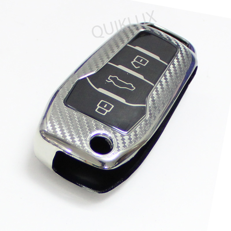 کاور سوییچ TPU طرح کربن ساینا و کوییک اس لاکچری MP - رنگ نقره ای