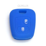 کاور سوییچ سیلیکونی ساده (2 دکمه) آرم پژو - آبی