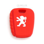 کاور سوییچ سیلیکونی (2 دکمه) آرم پژو طرح دار - قرمز