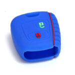 کاور سوییچ سیلیکونی (2 دکمه) آرم پژو طرح دار - آبی