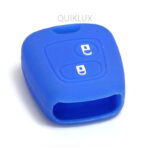 کاور سوییچ سیلیکونی ساده (2 دکمه) آرم پژو - آبی