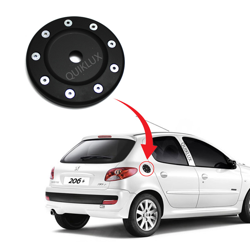 556256562652552 درب باک خودرو پژو 206 و 207 فلزی طرح RC - رنگ مشکی پیچ نقره ای