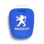 کاور سوییچ سیلیکونی ساده (2 دکمه) آرم پژو - آبی