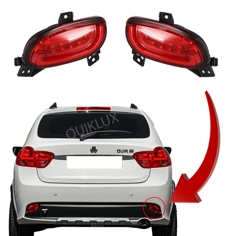 مه شکن عقب کوییک طرح سه بعدی SH رنگ قرمز