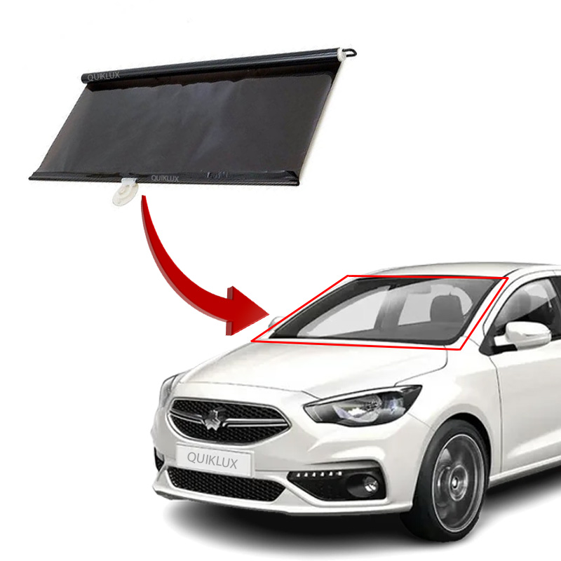 پرده افتابگیر شیشه جلو دودی کشویی طول 53 سانتیمتر