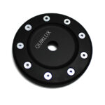 درب باک خودرو پژو 206 و 207 فلزی طرح RC - رنگ مشکی پیچ نقره ای