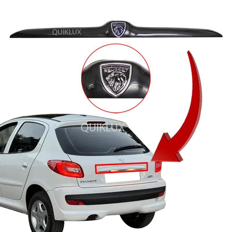 دستگیره صندوق عقب پژو 206 - 207 رنگ مشکی با آرم جدید پژو Peugeot
