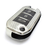 کاور سوییچ TPU طرح کربن تارا کلید خور لاکچری Mp - رنگ نقره ای