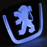 آرم نورانی جلو پنجره پژو 206